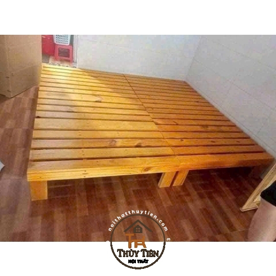 Mẫu Giường pallet gỗ thông giá rẻ