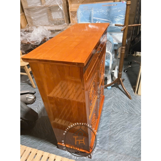 Tủ giày dép gỗ cao su tự nhiên ngang 80cm