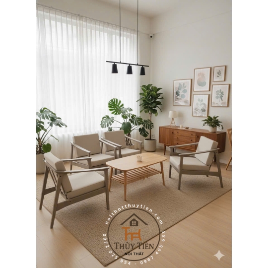 SOFA GỖ THÔNG HIỆN ĐẠI