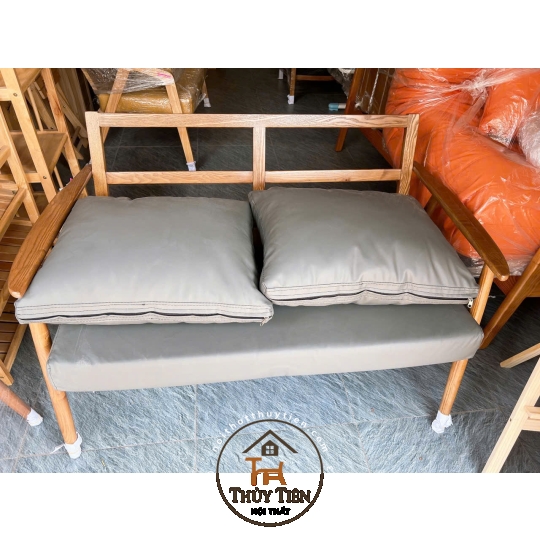 Ghế sofa tay nhọn đôi gỗ Ash cao cấp