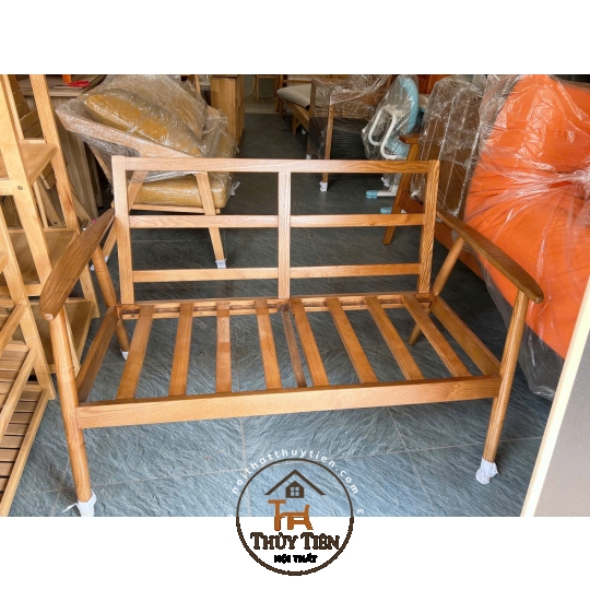 Ghế sofa tay nhọn đôi gỗ Ash cao cấp