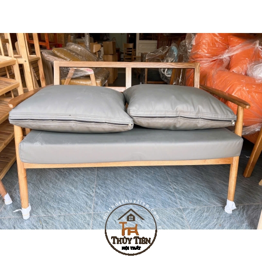Ghế sofa tay nhọn đôi gỗ Ash cao cấp