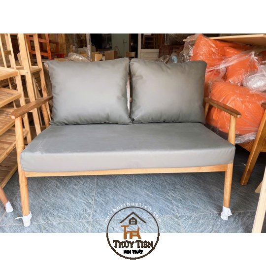 Ghế sofa tay nhọn đôi gỗ Ash cao cấp