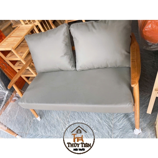 Ghế sofa tay nhọn đôi gỗ Ash cao cấp