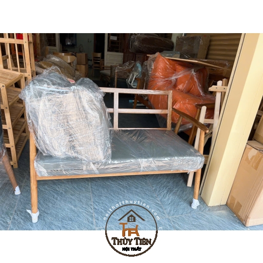 Ghế sofa tay nhọn đôi gỗ Ash cao cấp