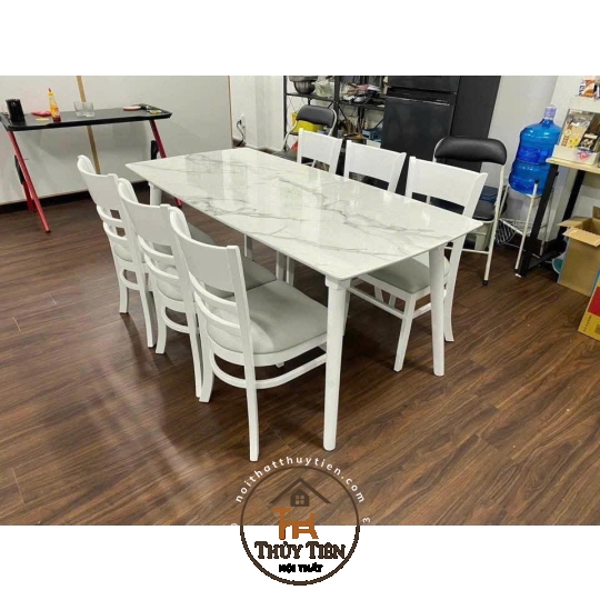 Bộ bàn ăn cabin gỗ cao su 4 ghế 6 ghế giá rẻ