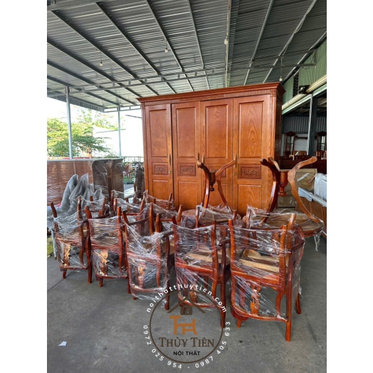 Bàn trà gỗ tràm bông vàng- BBTGT 003