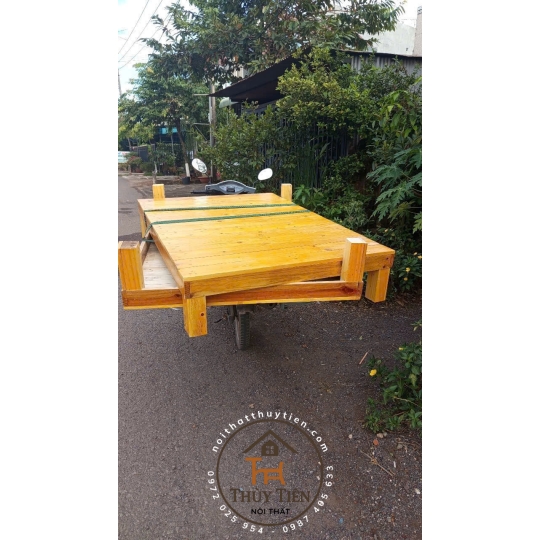 Mẫu Giường pallet gỗ thông giá rẻ