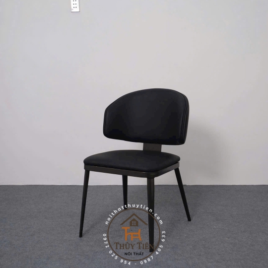 Ghế ăn Leon nhập khẩu cao cấp, ghế bọc da PU, chân côn bọc ống đồng 