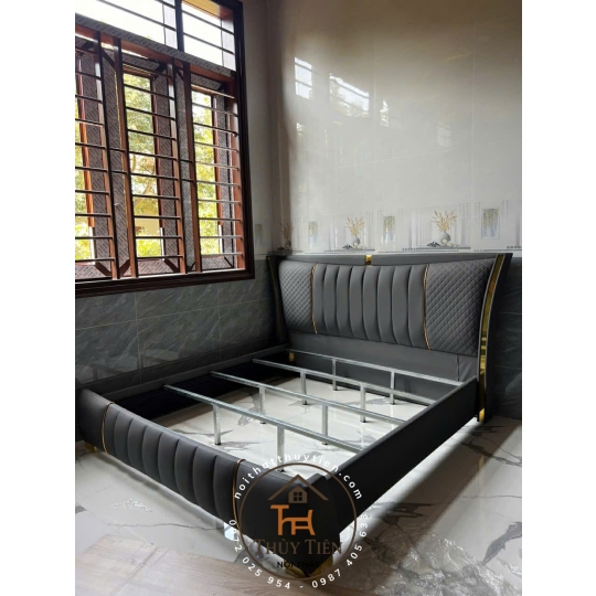 Tổng hợp mẫu giường bọc nỉ , da cho khách giá tận xưởng
