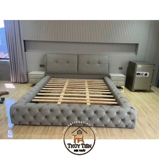 Tổng hợp mẫu giường bọc nỉ , da cho khách giá tận xưởng