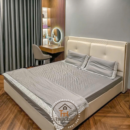 Tổng hợp mẫu giường bọc nỉ , da cho khách giá tận xưởng