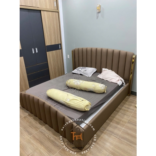 Tổng hợp mẫu giường bọc nỉ , da cho khách giá tận xưởng