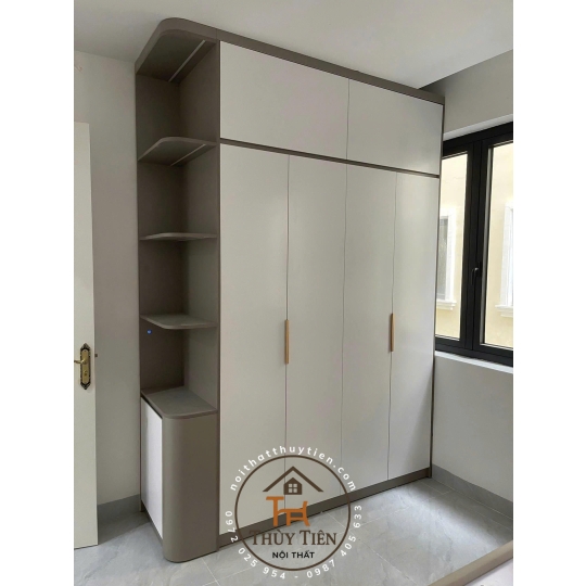 Mẫu  tủ quần áo gỗ MDF cho khách tham khảo ạ