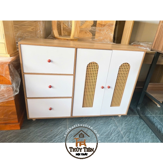 TỦ GIÀY 5 CÁNH MÂY nhiều ngăn đa năng tiện lợi gỗ MDF phủ Mine giá rẻ