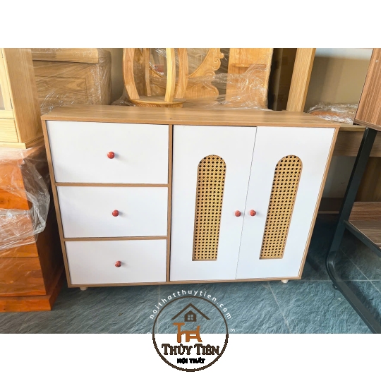 TỦ GIÀY 5 CÁNH MÂY nhiều ngăn đa năng tiện lợi gỗ MDF phủ Mine giá rẻ