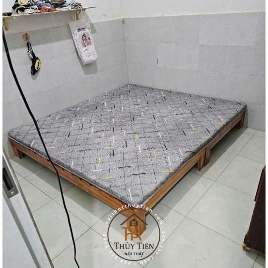 Mẫu Giường pallet gỗ thông giá rẻ