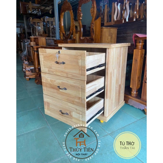 Tủ đầu giường gỗ cao su