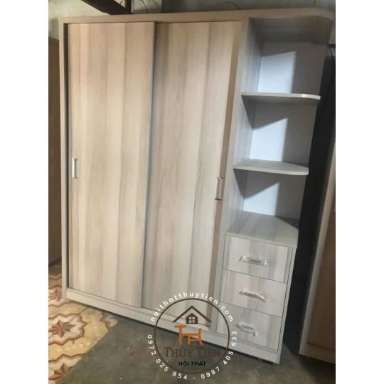 Mẫu tủ quần áo MDF lõi xanh toàn bộ chống ẩm giá tận xưởng