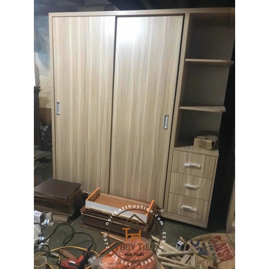 Mẫu tủ quần áo MDF lõi xanh toàn bộ chống ẩm giá tận xưởng