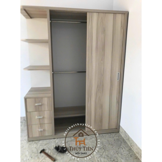 Mẫu tủ quần áo MDF lõi xanh toàn bộ chống ẩm giá tận xưởng