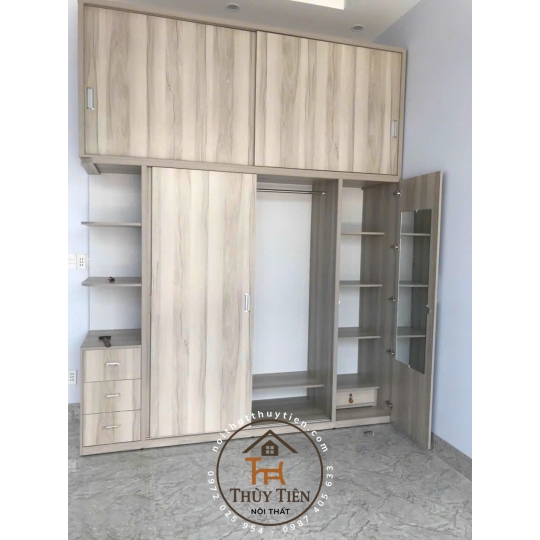 Mẫu tủ quần áo MDF lõi xanh toàn bộ chống ẩm giá tận xưởng