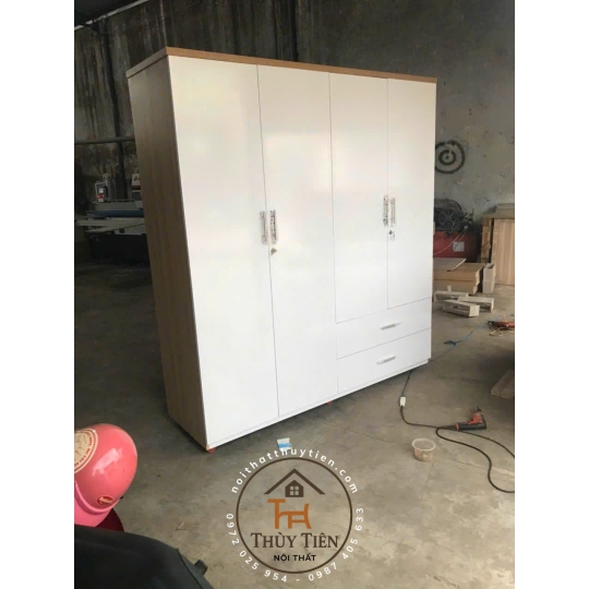 Mẫu tủ quần áo MDF lõi xanh toàn bộ chống ẩm giá tận xưởng