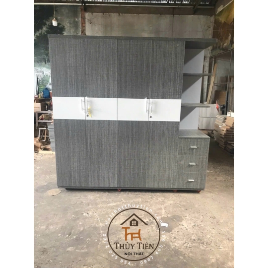 Mẫu tủ quần áo MDF lõi xanh toàn bộ chống ẩm giá tận xưởng