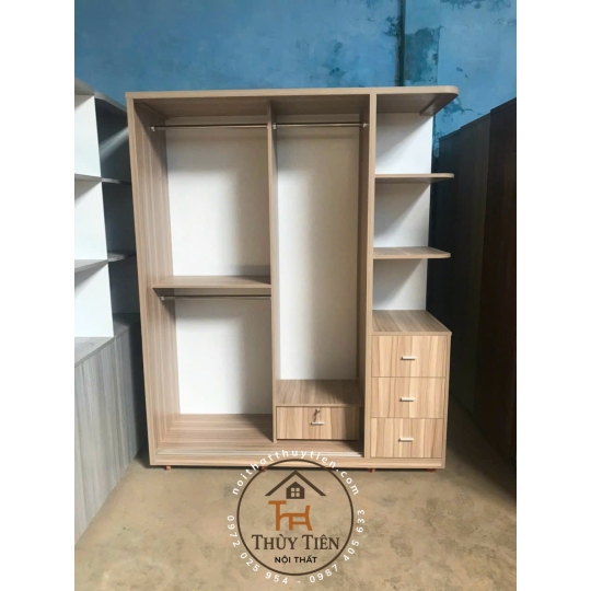 Mẫu tủ quần áo MDF lõi xanh toàn bộ chống ẩm giá tận xưởng