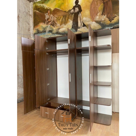 Mẫu tủ quần áo MDF lõi xanh toàn bộ chống ẩm giá tận xưởng