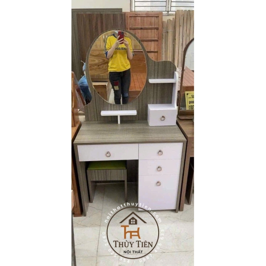 Bàn trang điểm MDF mẫu mới led và ko led kèm ghế