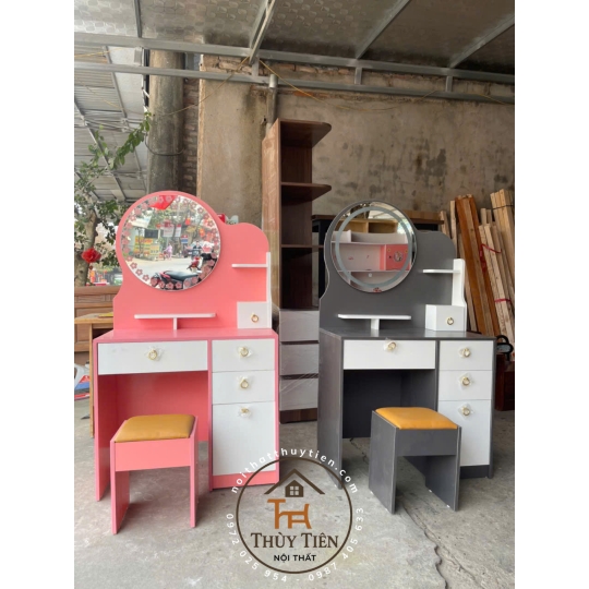 Bàn trang điểm MDF mẫu mới led và ko led kèm ghế