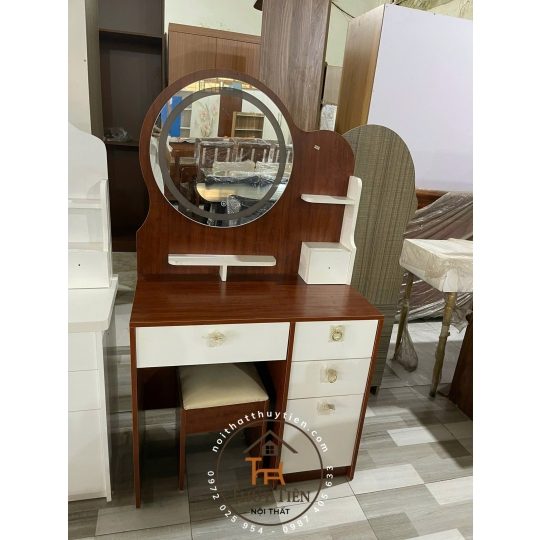 Bàn trang điểm MDF mẫu mới led và ko led kèm ghế