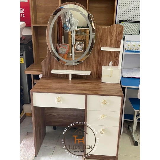 Bàn trang điểm MDF mẫu mới led và ko led kèm ghế