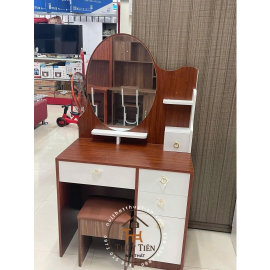 Bàn trang điểm MDF mẫu mới led và ko led kèm ghế