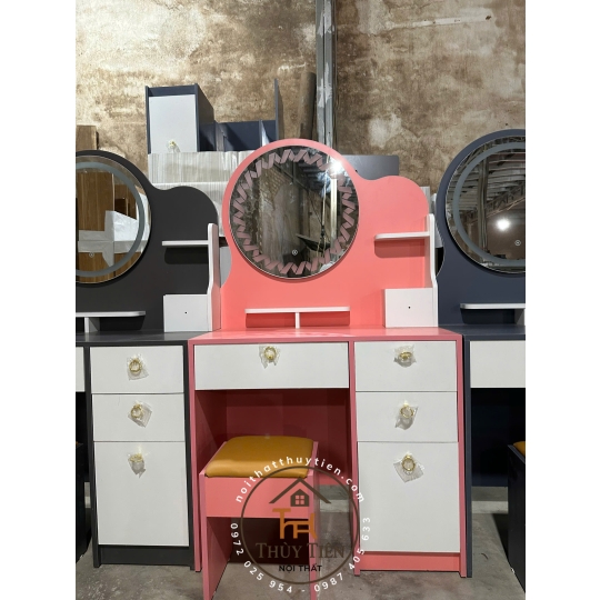 Bàn trang điểm MDF mẫu mới led và ko led kèm ghế