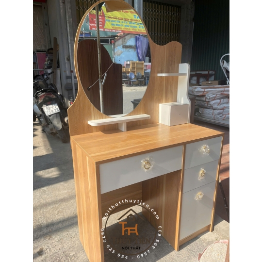 Bàn trang điểm MDF mẫu mới led và ko led kèm ghế