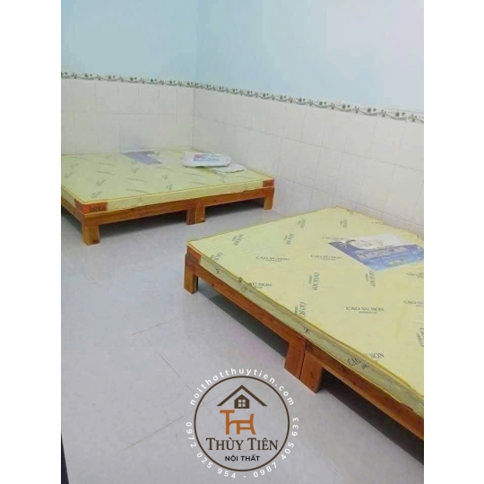 Mẫu Giường pallet gỗ thông giá rẻ