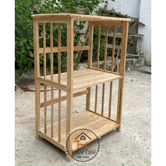 Kệ lò viba gỗ cao su tự nhiên 3 tầng, 4 tầng, 5 tầng