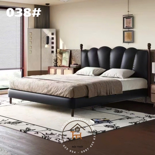 Giường NHẬP KHẨU bọc da cao cấp - Nhập nguyên kiện - Nội thất phòng ngủ đẳng cấp
