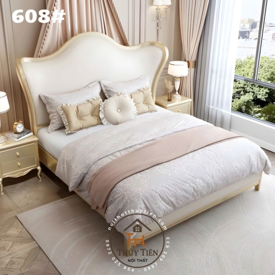 Giường NHẬP KHẨU bọc da cao cấp - Nhập nguyên kiện - Nội thất phòng ngủ đẳng cấp