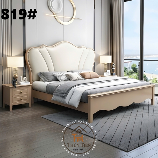 Giường NHẬP KHẨU bọc da cao cấp - Nhập nguyên kiện - Nội thất phòng ngủ đẳng cấp