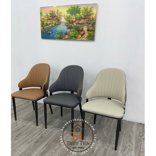 Ghế LUNA ngồi ăn cơm, trang điểm, làm việc, học bài hàng nhập khẩu bọc da PU cao cấp hiện đại