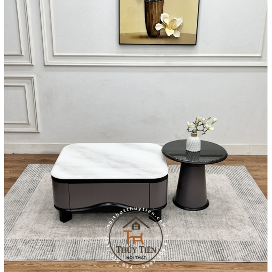 Mã bàn trà đẹp, đá cẩm thạch dày