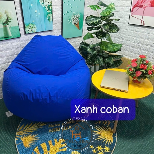 Ghế lười hạt xốp vỏ ghế chất liệu vải kate chống thấm cao cấp size lớn nhiều màu sắc