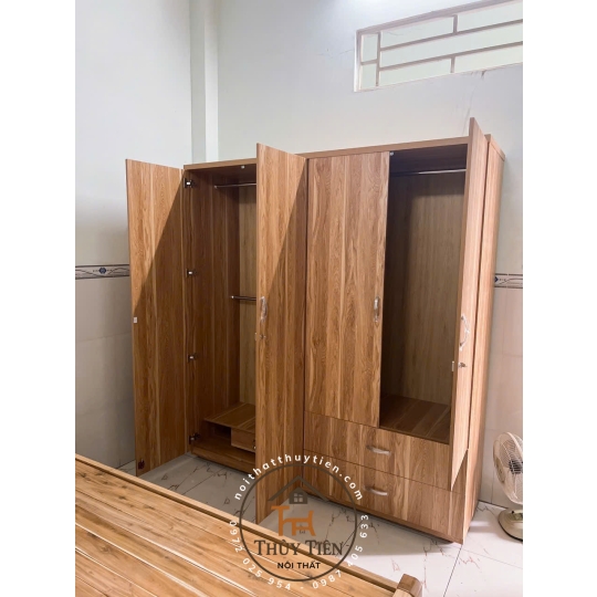 Tủ quần áo gỗ MDF cửa mở - TQAMDF 025
