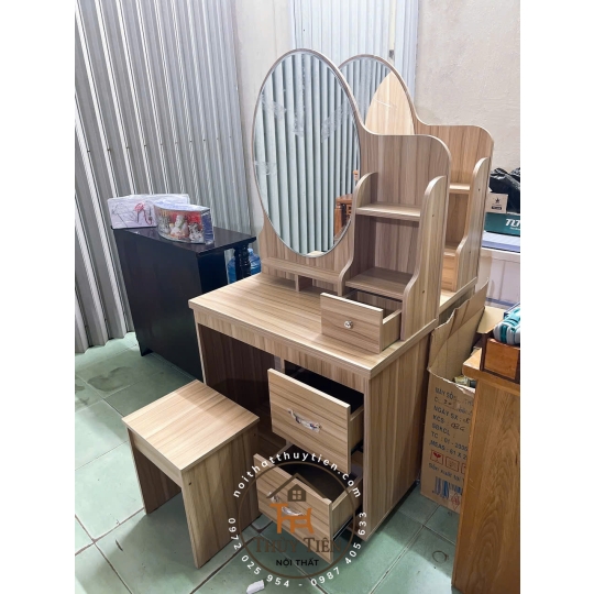 Bàn trang điểm mdf lõi xanh ngang 80 cm giá xưởng