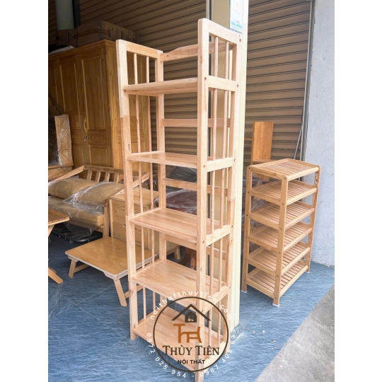 Kệ sách- kệ đa năng gỗ cao su nhiều kích thước
