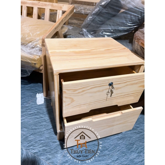 Tủ đầu giường gỗ thông Mỹ 